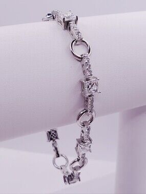 Classic Silver Tennis Bracelet 925 Sterling Silver